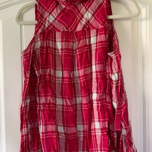 SOHO cold shoulder plaid shirt by New York & Comp